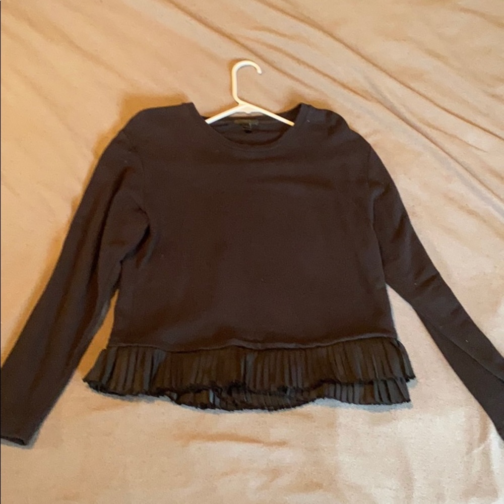 J crew size medium black fringe sweater see medium